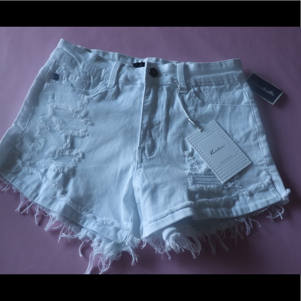 White Denim Shorts
